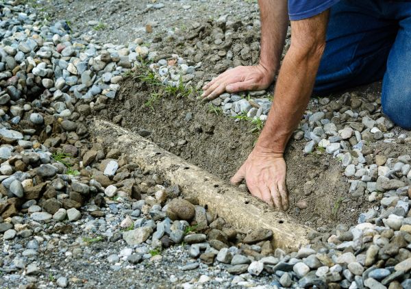 French Ditch Installation in Chagrin Falls